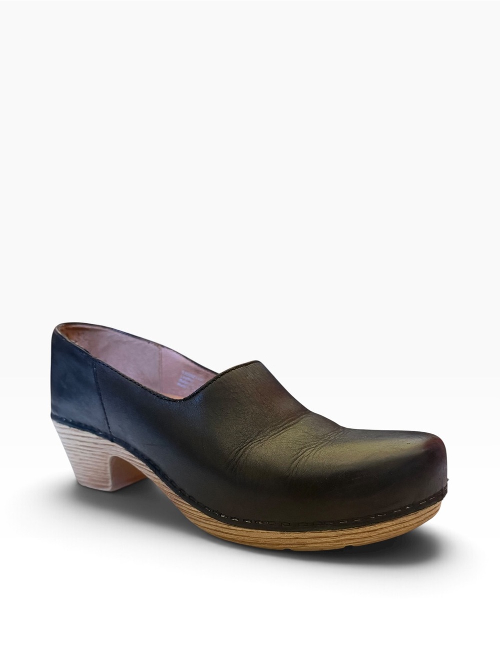 Dansko Marisol Shoes Womens 39 Black Leather Heels Closed Toe